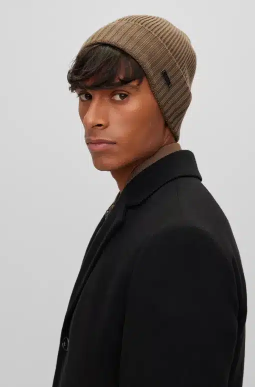 Boss Fati Beanie  Dark Green