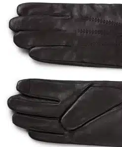 Boss Hainz Leather Gloves Dark Brown
