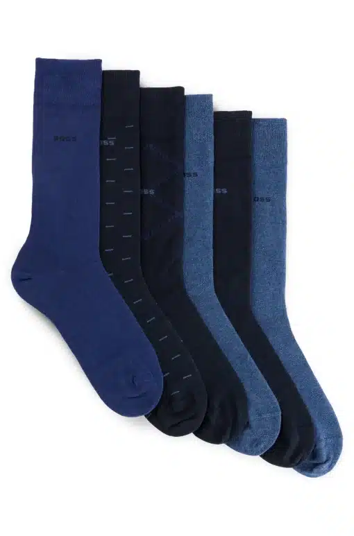Boss Six-Pack Socks Blue