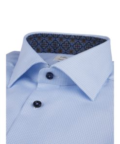 Stenströms Light Blue Contrast Twill Shirt