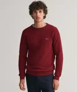 Gant Cotton Pique Sweater Plumped Red