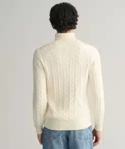 Gant Cotton Cable Turtle Neck Knit Cream
