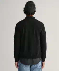 Gant Superfine Lambswool Zip Cardigan Black