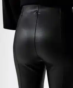 Comma, Faux Leather Trousers Black