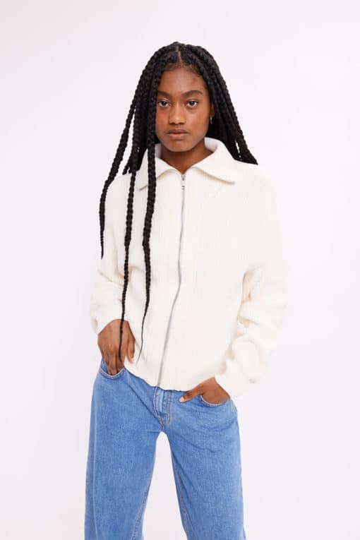 Envii Enwashington Ls Cardigan Gardenia