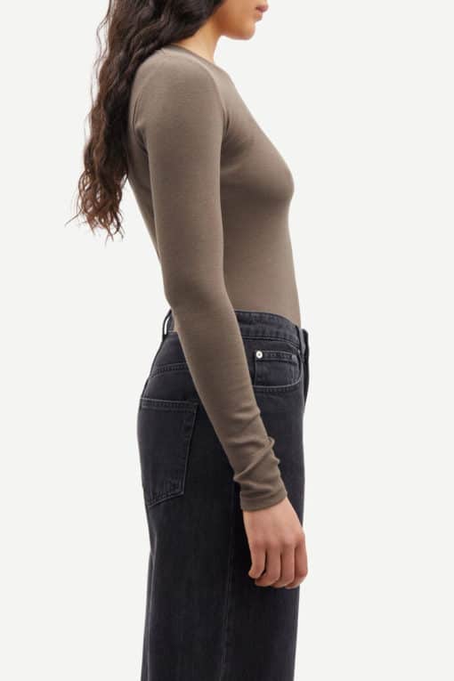 Samsoe & Samsoe Alexa Ls T-shirt Crocodile