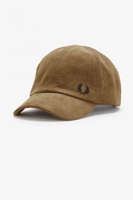 Fred Perry Waffle Cord Cap Shaded Stone