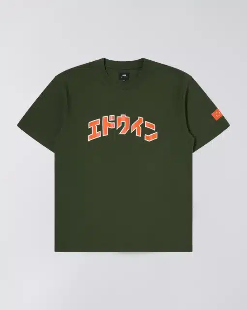 Edwin Katakana Retro T-shirt Kombu Green