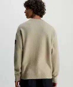 Calvin Klein Soft Cotton Bouclé Jumper Plaza Taupe