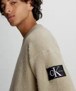 Calvin Klein Soft Cotton Bouclé Jumper Plaza Taupe