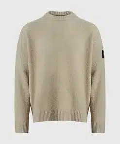 Calvin Klein Soft Cotton Bouclé Jumper Plaza Taupe