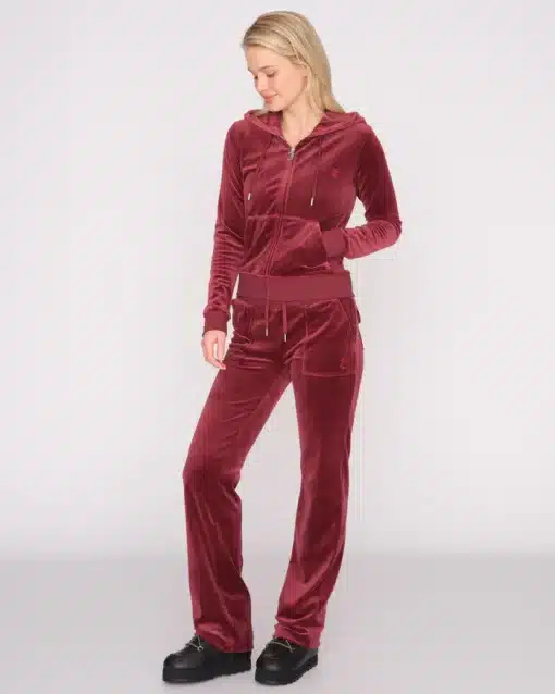 Juicy Couture Classic Velour Robertson Zip Hoodie Tawny Port