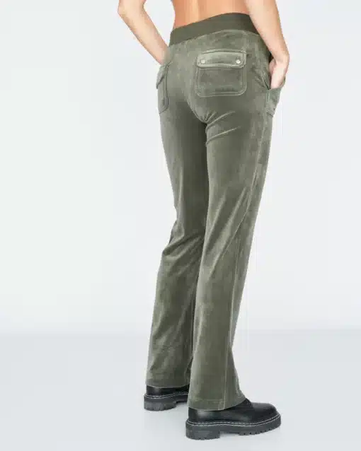 Juicy Couture Classic Velour Del Ray Pocket Pant Thyme