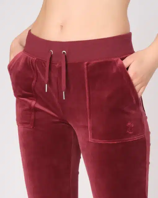 Juicy Couture Classic Velour Del Ray Pocket Pant Tawny Port