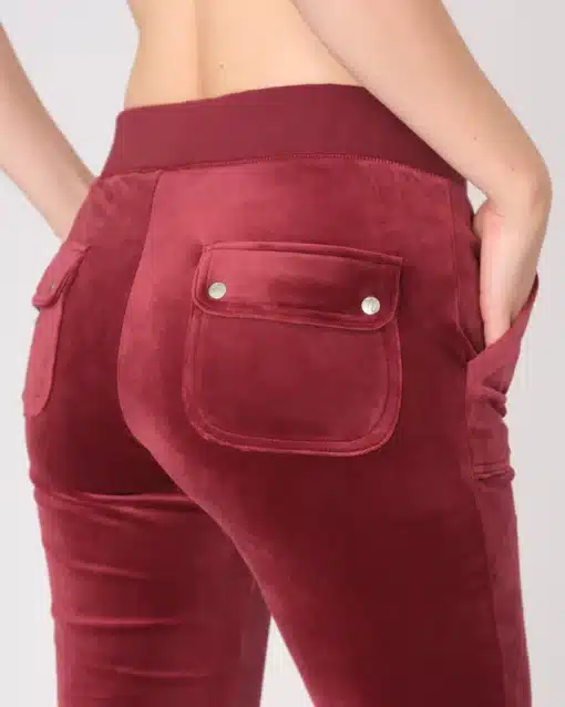 Juicy Couture Classic Velour Del Ray Pocket Pant Tawny Port