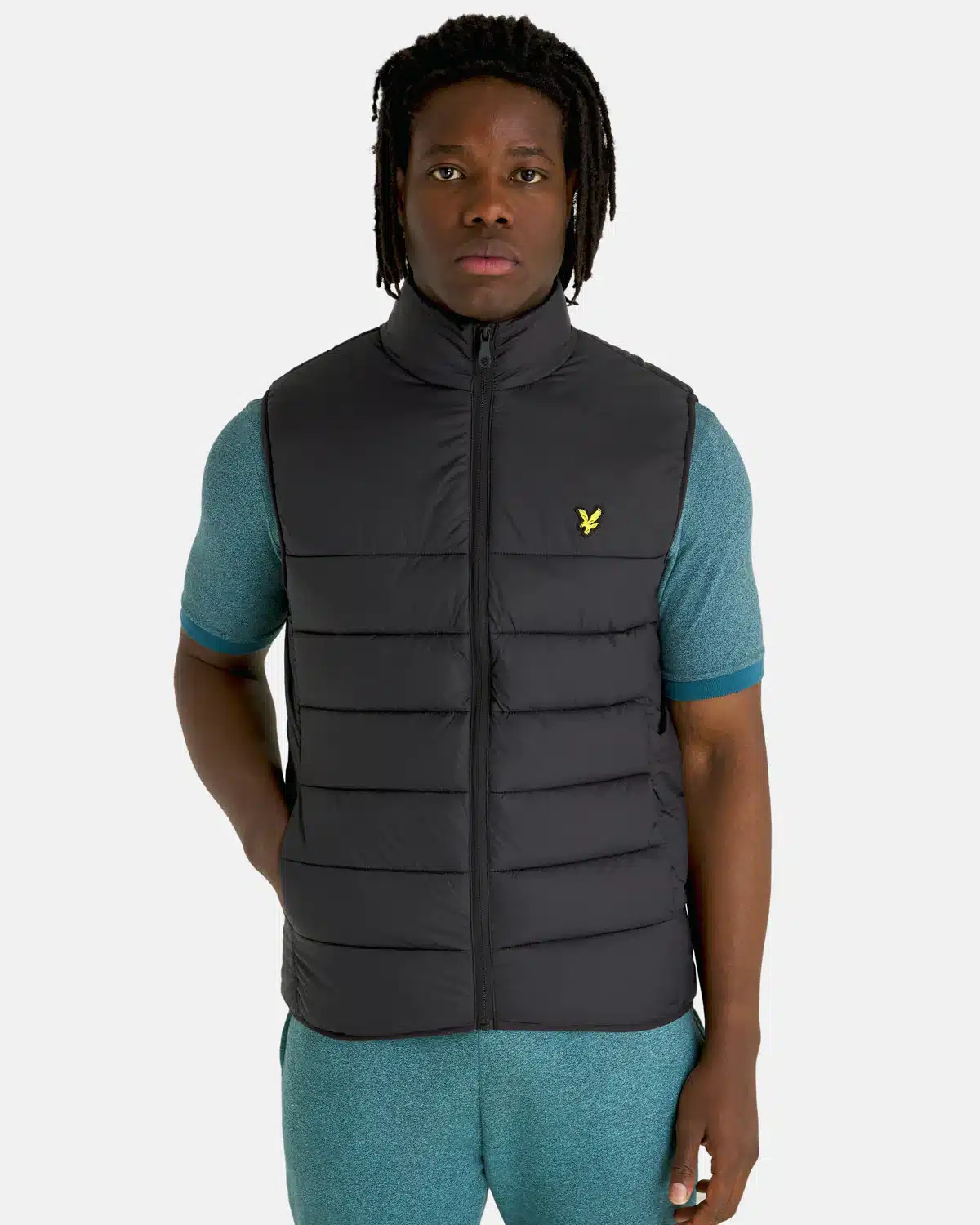 Lyle and scott wadded jacket black best sale