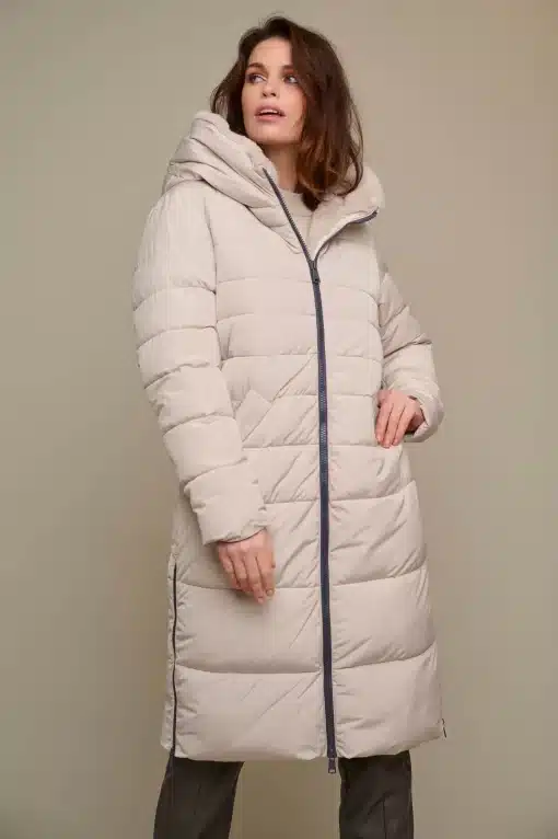Keila Padded Faux Fur Coat Stone