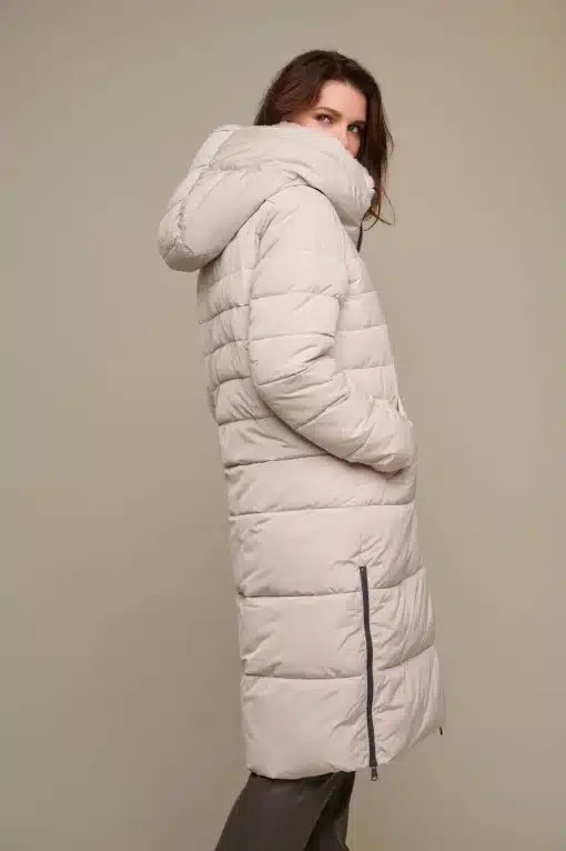 Keila Padded Faux Fur Coat Stone