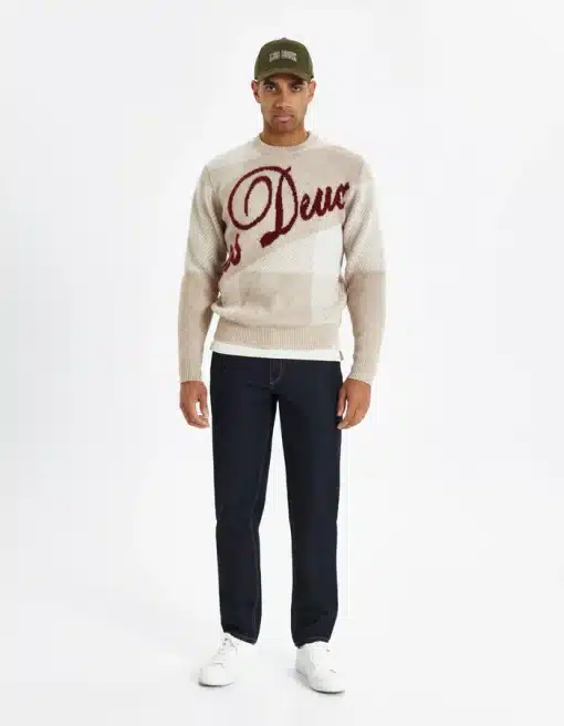 Les Deux Les Deux Buffalo Recycled Knit Light Sand/Burnt Red