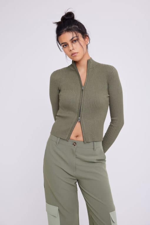 Envii Enblaise Cardigan Deep Lichen Green