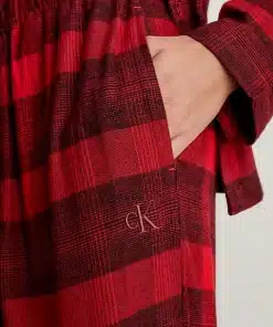 Calvin Klein Women Flannel Pyjama Pants Gradient Check/Rouge Blk Ground