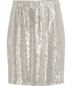 Vila Sparkling Skirt Frosted Almond