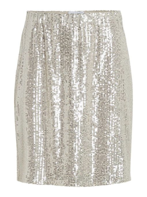 Vila Sparkling Skirt Frosted Almond
