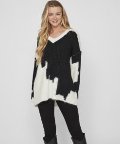 Vila Amlos V-Neck Knit Black