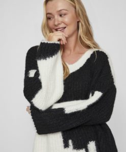 Vila Amlos V-Neck Knit Black