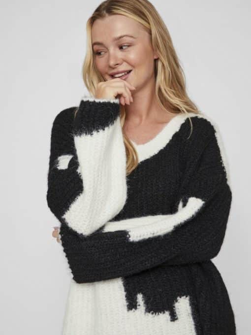 Vila Amlos V-Neck Knit Black