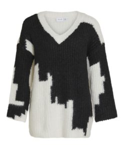 Vila Amlos V-Neck Knit Black