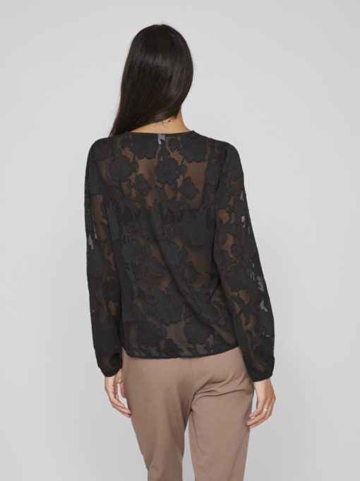 Vila Sirid V-Neck Top Black