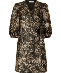 Selected Femme Paula-Siv Golden Leo Dress Antique Gold