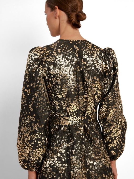 Selected Femme Paula-Siv Golden Leo Dress Antique Gold