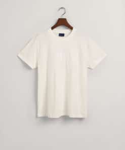 Gant Tonal Archive Shield T-shirt Eggshell