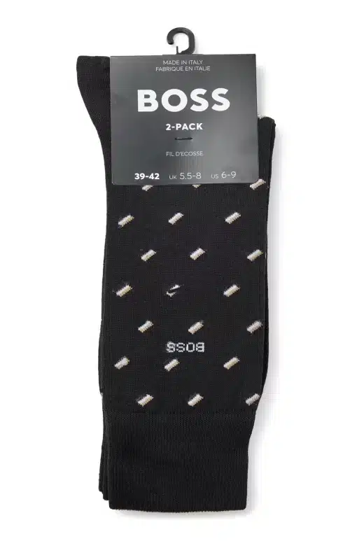 Boss Minipattern Socks 2-Pack Black