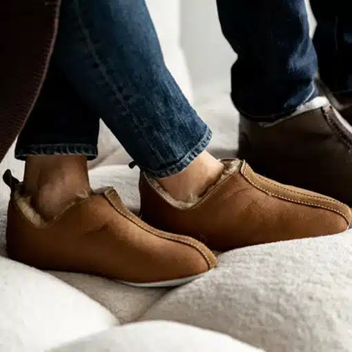 Shepherd Henrik Slippers Antique Cognac