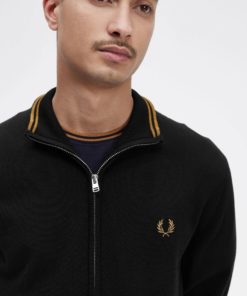Fred Perry Classic Zip Through Cardigan Black
