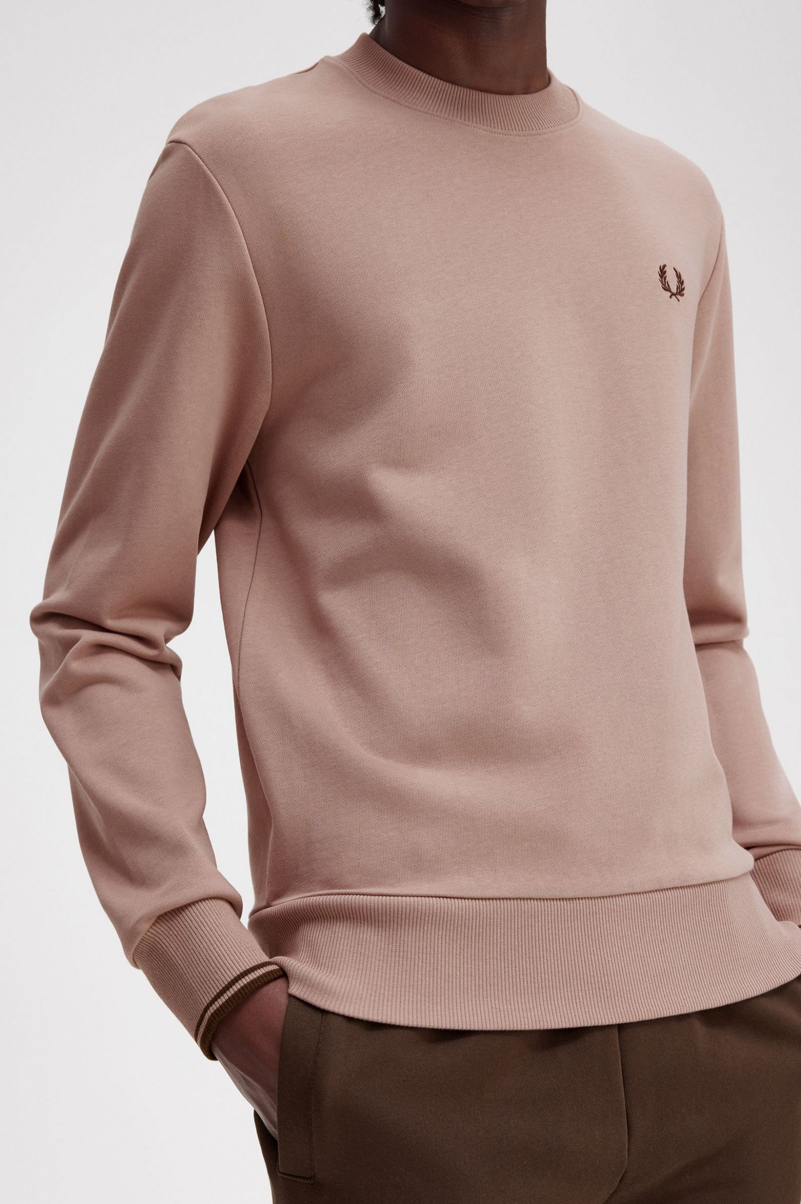 Pink fred perry sweatshirt online