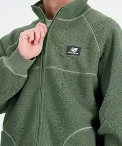 New Balance Athletics Polar Fleece Full Zip Deep Olive Green
