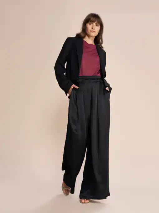Mos Mosh Thea Glossi Pant Black