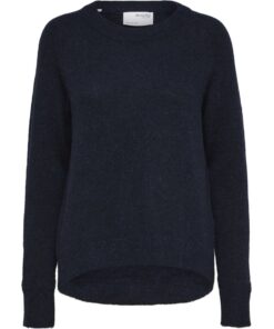 Selected Femme Lulu O-neck Knit Dark Sapphire