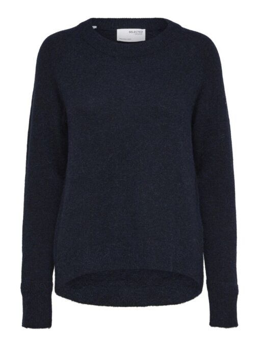 Selected Femme Lulu O-neck Knit Dark Sapphire