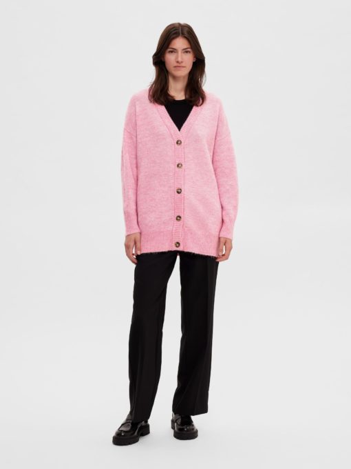 Selected Femme Maline Knit Cardigan Moonlite Mauve