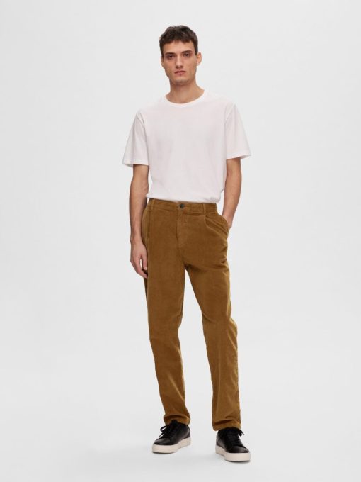 Selected Homme Slimtape Ron Corduroy Pants Breen