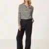 Part Two Falisha T-shirt Dark Navy Stripe