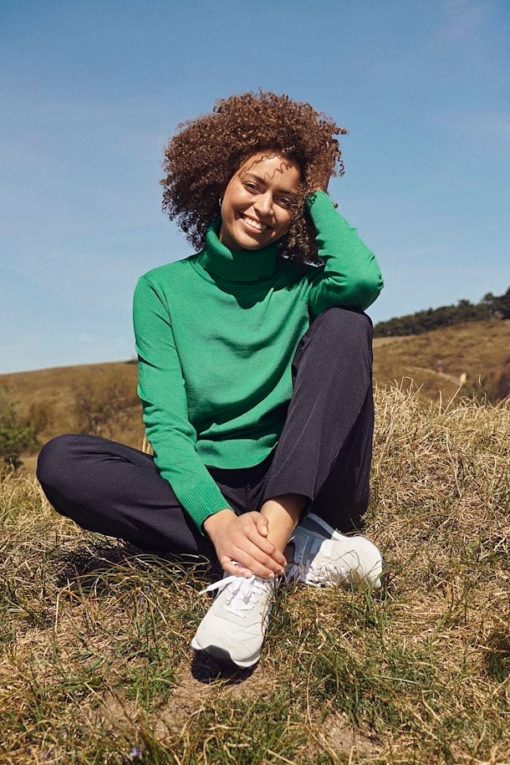 Saint Tropez Milasz Rollneck Pullover Verdant Green Melange