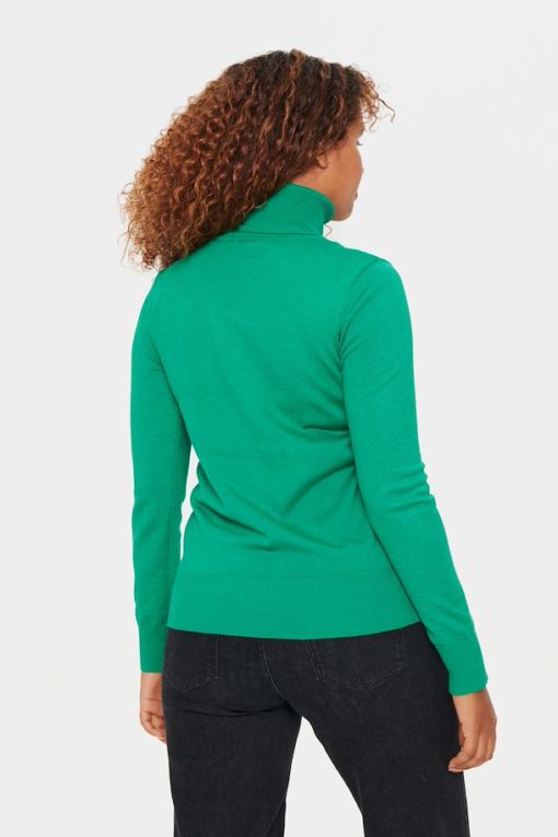 Saint Tropez Milasz Rollneck Pullover Verdant Green Melange