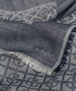 Gant Woman G Pattern Lightweight Woven Scarf Evening Blue
