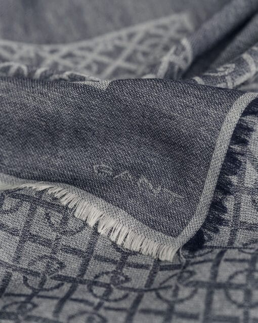 Gant Woman G Pattern Lightweight Woven Scarf Evening Blue